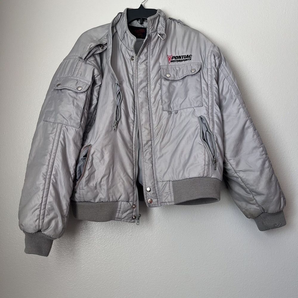 Upstream Racing Divison Vintage Pontiac Motorsports Outerwear Jacket Coat XL